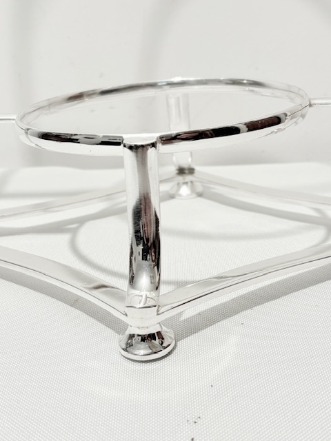 Sturdy Antique Silver Plated Three Tier Cake Stand