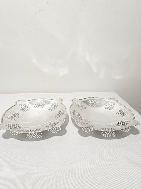 Vintage Silver Plated Cake Stand with Two Tiers and Removable Plates