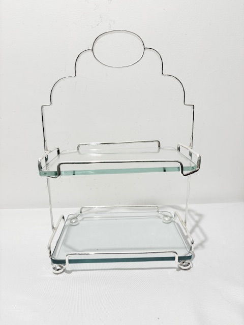 Vintage Glass and Silver Plated Cake Stand