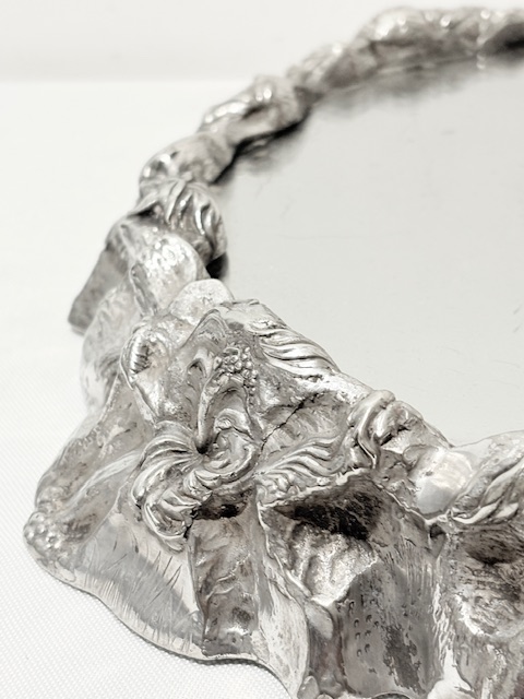 Antique Silver Plated Elkington Centrepiece Mirrored Plateau