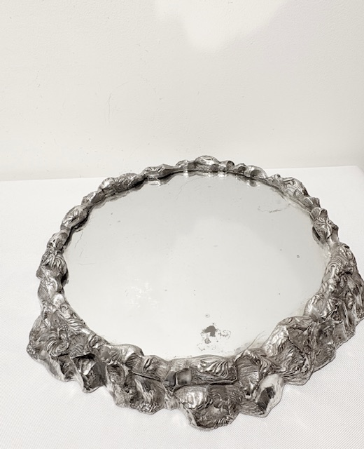 Antique Silver Plated Elkington Centrepiece Mirrored Plateau