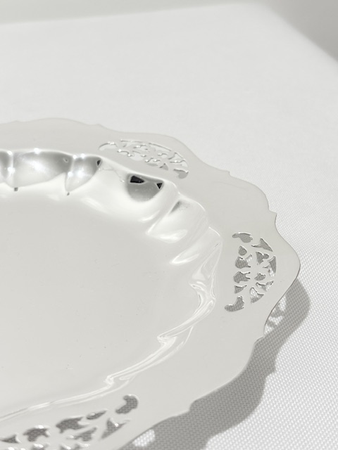 Vintage Silver Plated Cake Stand with Removable Plates Having Raised Edges