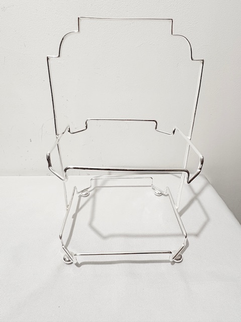 Vintage Silver Plated and Glass Two Tier Cake Stand Vintage Silver Plated and Glass Two Tier Cake Stand