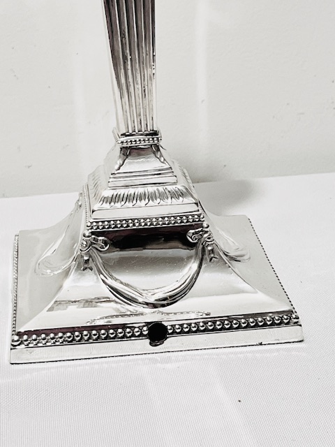 Charming Pair of Antique Silver Plated Candlesticks