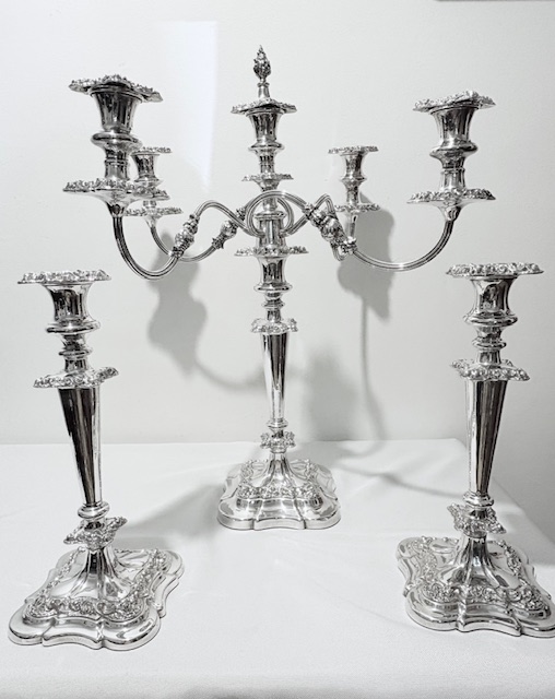 Antique Silver Plated Candelabra Suite (c.1910)