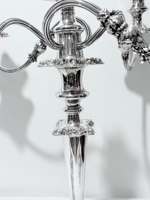 Antique Silver Plated Candelabra Suite Antique Silver Plated Candelabra Suite