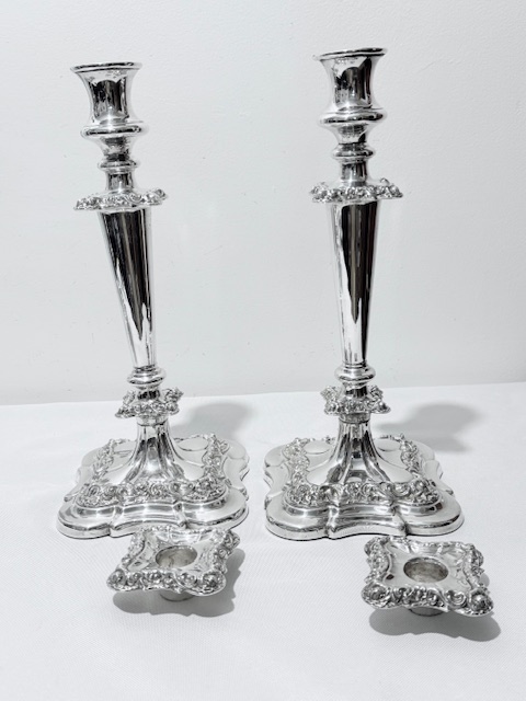 Antique Silver Plated Candelabra Suite Antique Silver Plated Candelabra Suite