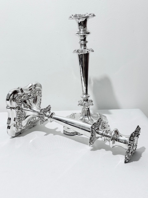 Antique Silver Plated Candelabra Suite Antique Silver Plated Candelabra Suite