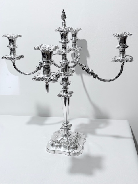 Antique Silver Plated Candelabra Suite Antique Silver Plated Candelabra Suite