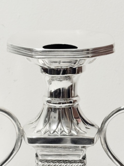 Antique Silver Plated Candelabra Centrepiece in the Art Nouveau Fashion Antique Silver Plated Candelabra Centrepiece in the Art Nouveau Fashion