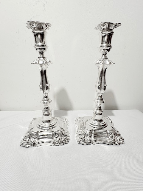 Handsome Pair of Elkington & Co Antique Silver Plated Candelabra