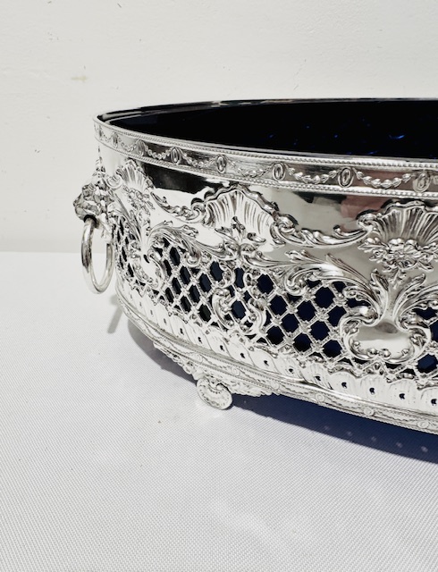 Fabulous Quality Large Antique Silver Plated Jardiniere or Table Centrepiece