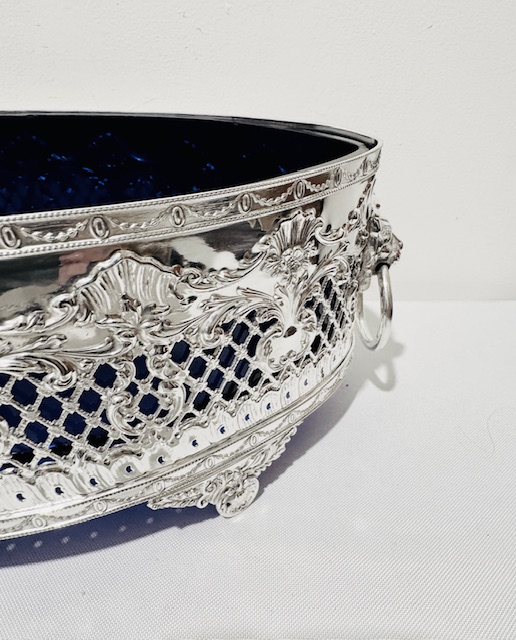 Fabulous Quality Large Antique Silver Plated Jardiniere or Table Centrepiece