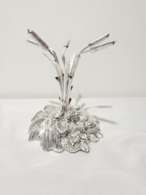 Antique Silver Plated and Cut Glass Centrepiece on a Rocky Base