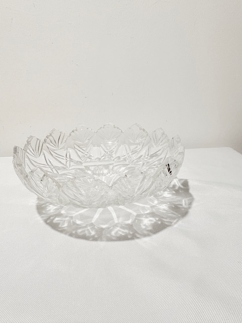 Antique Silver Plated and Cut Glass Centrepiece on a Rocky Base