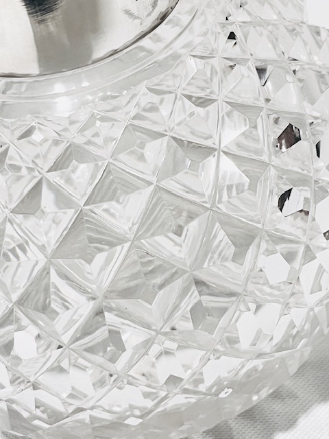 Antique Silver Plated Salver and Cut Glass Claret, Port or Brandy Jug