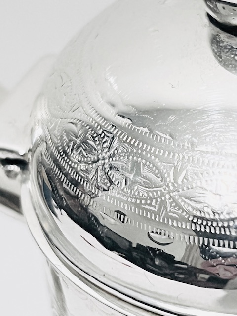 Antique Silver Plated Salver and Cut Glass Claret, Port or Brandy Jug