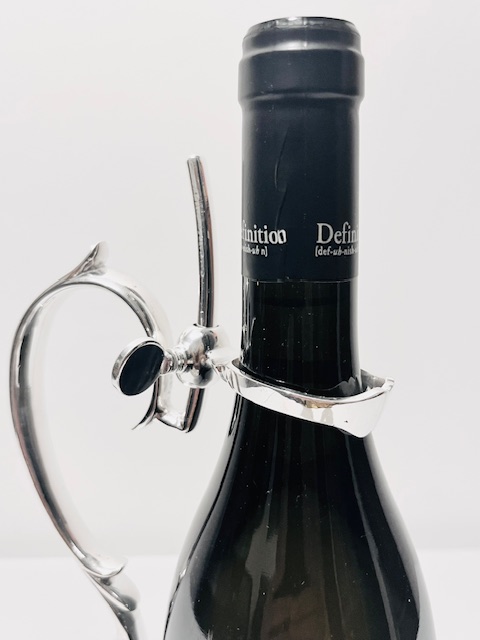 Antique Silver Plated Wine or Spirit Bottle Holder