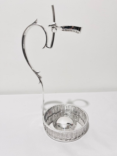 Antique Silver Plated Wine or Spirit Bottle Holder