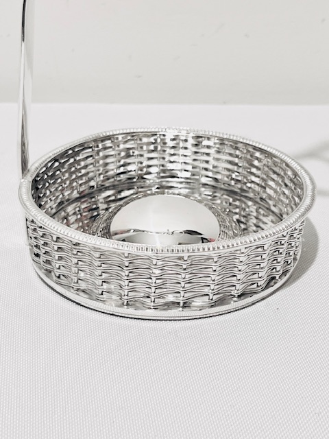 Antique Silver Plated Wine or Spirit Bottle Holder