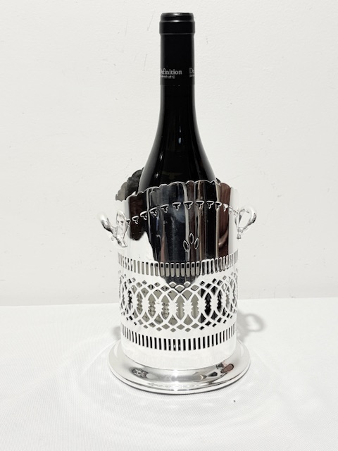 Antique Mappin & Webb Silver Plated Wine Bottle Coaster Sleeve