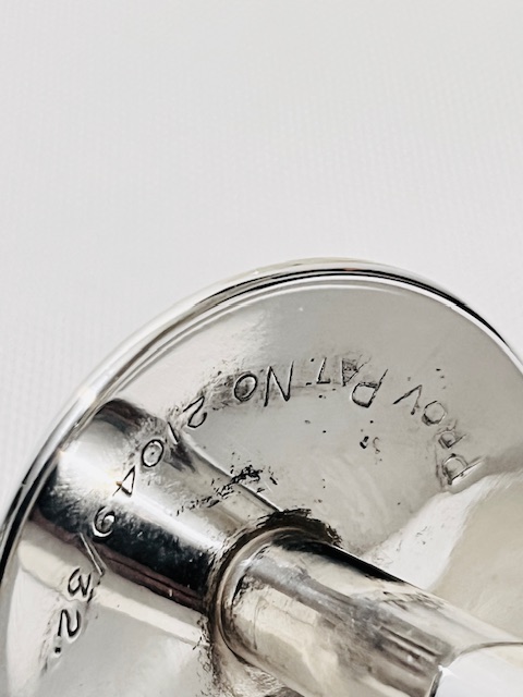 Unusual Vintage Silver Plate and Glass Cocktail Mixer