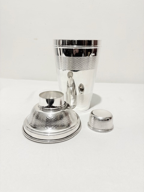 James Dixon & Sons Antique Silver Plated Cocktail Shaker