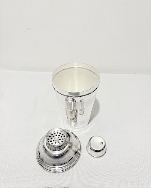 James Dixon & Sons Antique Silver Plated Cocktail Shaker