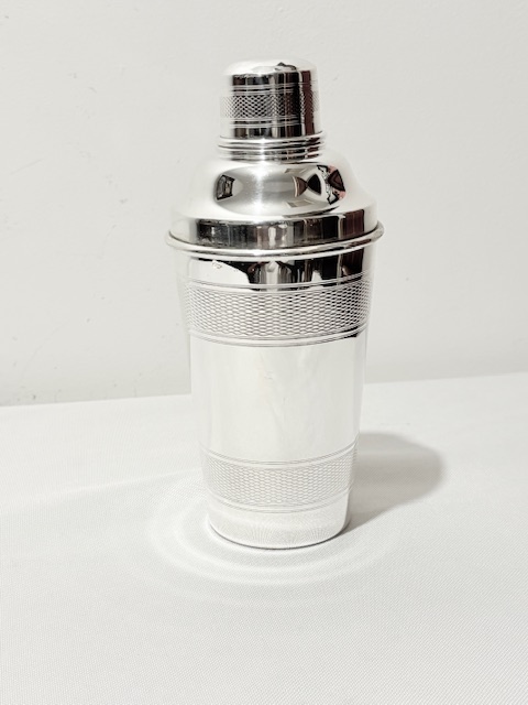 Handsome Vintage Silver Plated Three Part Cocktail Shaker