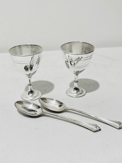 Victorian Novelty Antique Silver Plated Egg Cruet