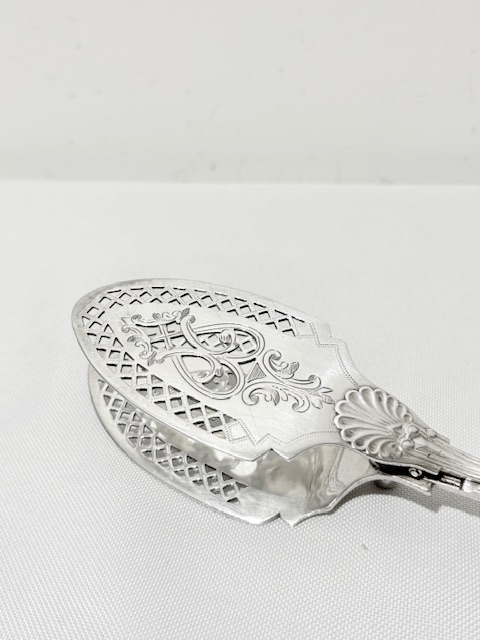 Antique Pair of Kings Pattern Asparagus Tongs