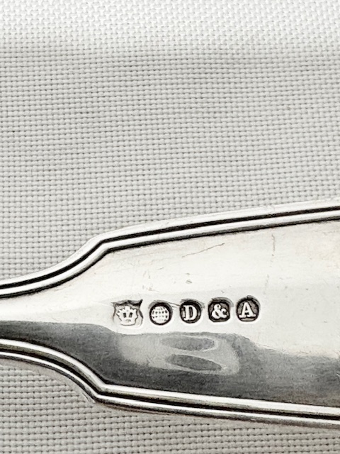 Antique Pair of Kings Pattern Asparagus Tongs