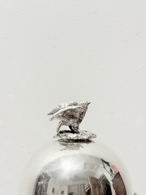 Antique Silver Plated Egg Boiler with Egg Shaped Body Antique Silver Plated Egg Boiler with Egg Shaped Body