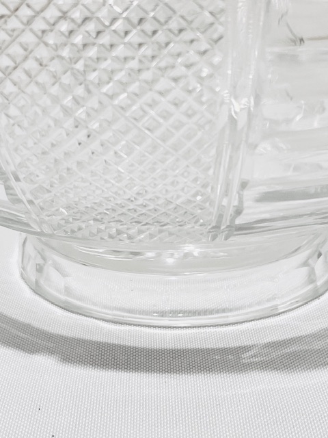 Antique Sterling Silver Mounted Cut Glass Salad Bowl with Naval Inscription