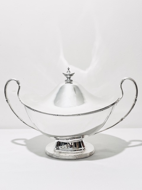 Antique Silver Plated Adams Style Soup Tureen by Mappin & Webb