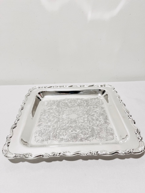 Vintage Silver Plated and Glass Hors d’oeuvre Dish