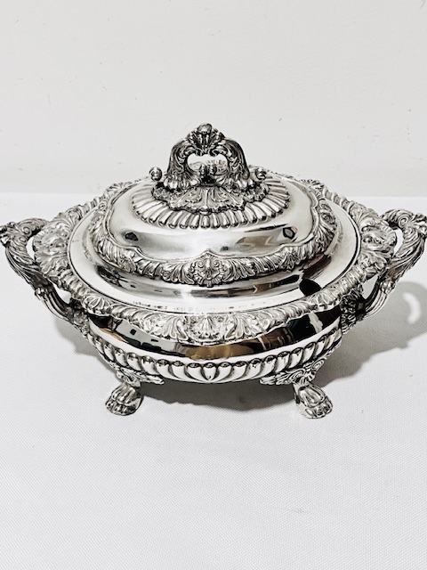 Antique Oval Old Sheffield Plate Sauce Tureen