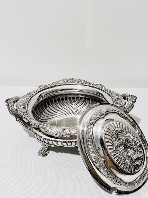 Antique Oval Old Sheffield Plate Sauce Tureen