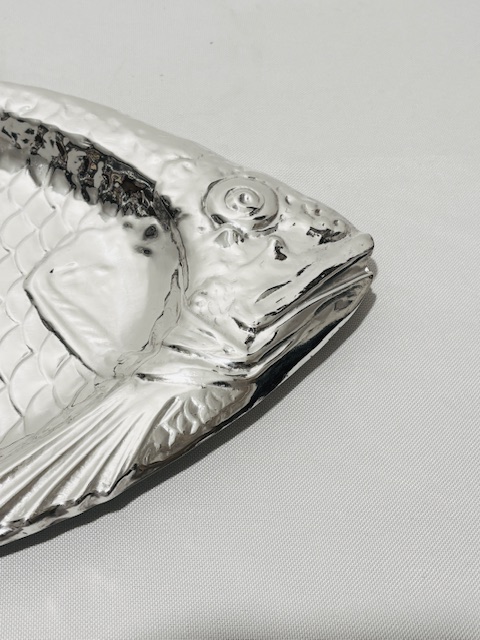 Antique Silver Plated Tray in the Form of a Fish