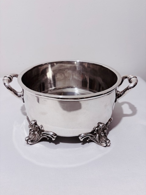 Antique Silver Plated Soufflé Dish by Elkington & Company