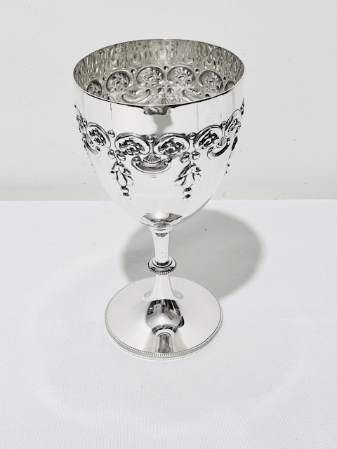 Antique Silver Plated Goblet by West Brothers Company of Sheffield