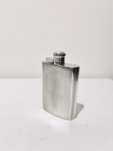 Vintage Silver Plated Art Deco Hip Flask
