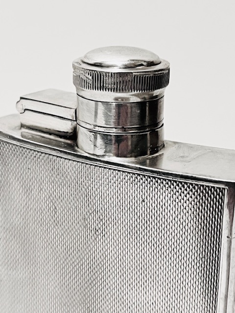 Vintage Silver Plated Art Deco Hip Flask