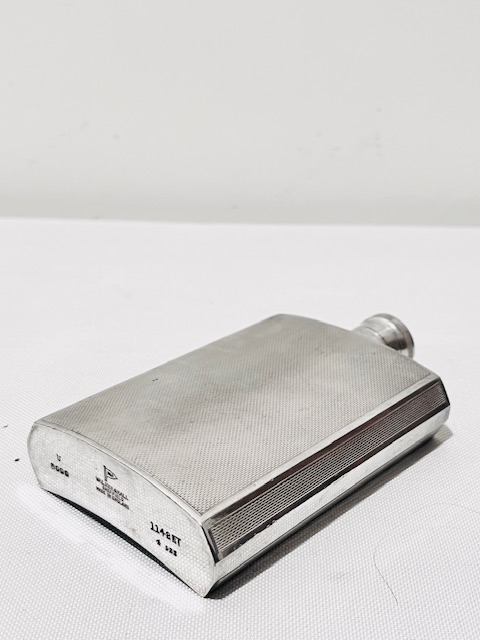 Vintage Silver Plated Art Deco Hip Flask