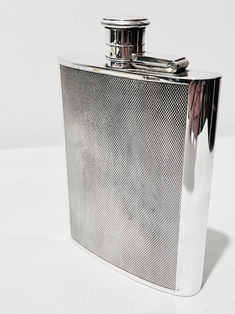 Smart Rectangular Vintage Silver Plated Hip Flask