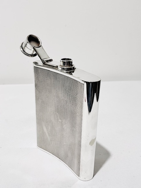 Smart Rectangular Vintage Silver Plated Hip Flask