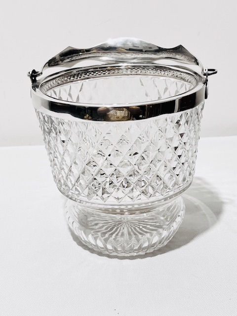 Handsome Antique Silver Plated and Glass Ice Pail (c.1900)