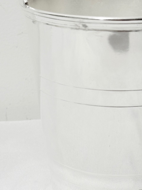 Vintage Silver Placed Straight Sided Ice Pail or Bucket
