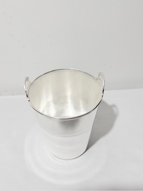 Vintage Silver Placed Straight Sided Ice Pail or Bucket