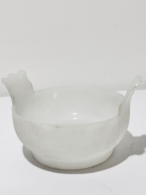 Silver Plated and Glass Butter Dish with Circular Wavy Shaped Tray